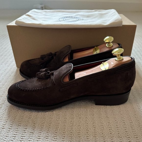 Brand New - Cobbler Union Thomas Brown Suede Tassel Loafer Shoes - Size 8UK - Picture 11 of 13